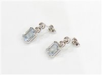 Orecchini Stocco Gioielli Donna diamanti in Oro bianco Acquamarina 3 Ct ZEPP - ZEPP